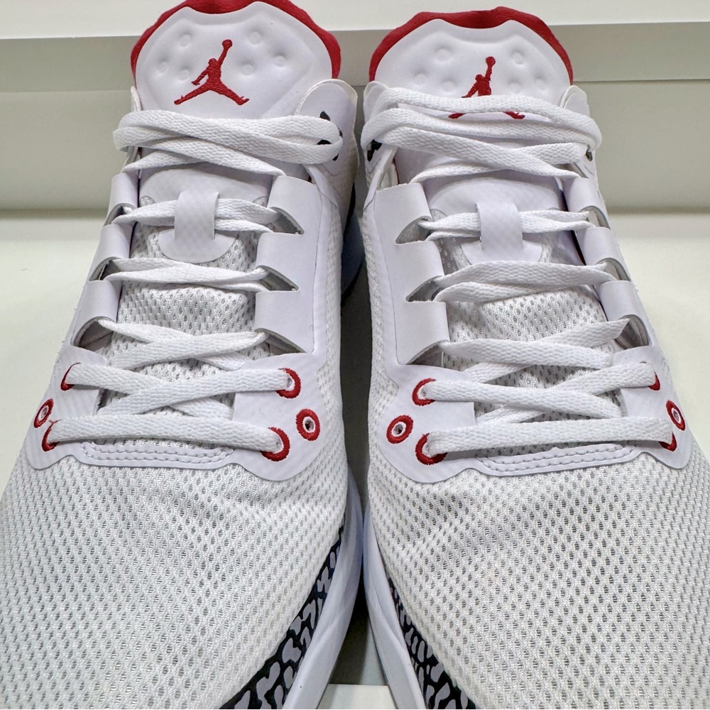 Nike Jordan 88 Racer White Cement Fire Red Mens Size 11 Running Shoes AV1200-100 - Picture 8 of 13